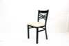 X Series Chair, Supports Up To 300 Lb, 18" Seat Height, Cream Seat, Black Back, Black Base