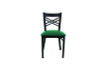 X Series Chair, Supports Up To 300 Lb, 18" Seat Height, Green Seat, Black Back, Black Base