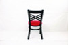 X Series Chair, Supports Up To 300 Lb, 18" Seat Height, Red Seat, Black Back, Black Base