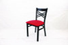 X Series Chair, Supports Up To 300 Lb, 18" Seat Height, Red Seat, Black Back, Black Base