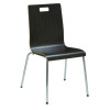 Pedestal Table With Four Espresso Jive Series Chairs, Round, 36" Dia x 29h, Walnut