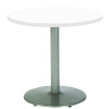 Pedestal Table With Four Navy Kool Series Chairs, Round, 36" Dia x 29h, Designer White