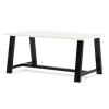 Midtown Bistro Dining Table With Four Navy Kool Barstools, 36 x 72 x 41, Designer White