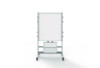 Mobile Collaboration Station Whiteboard With 4 Attachable Marker Boards, 40.4" x 48.6", White Surface, Silver Aluminum Frame