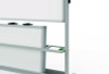 Mobile Collaboration Station Whiteboard With 4 Attachable Marker Boards, 40.4" x 48.6", White Surface, Silver Aluminum Frame