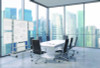 Mobile Collaboration Station Whiteboard With 4 Attachable Marker Boards, 40.4" x 48.6", White Surface, Silver Aluminum Frame