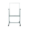 Mobile Magnetic Whiteboard, 36" x 68", White Surface, Satin Aluminum Frame