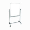 Mobile Magnetic Whiteboard, 36" x 68", White Surface, Satin Aluminum Frame