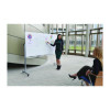 Mobile Magnetic Whiteboard, 36" x 68", White Surface, Satin Aluminum Frame