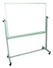 Mobile Magnetic Whiteboard, 48" x 36", White Surface, Silver Aluminum Frame