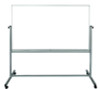 Mobile Magnetic Whiteboard, 72" x 40", White Surface, Silver Aluminum Frame