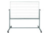 Mobile Music Staff Whiteboard, Dual-Sided Music Notation, 72" x 48", White Surface, Silver Aluminum Frame