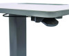 Pneumatic Adjustable Height Flip Top Student Desk, 27.5 x 19.5 x 26.25 To 42, White/Gray
