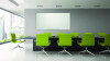 Magnetic Wall-Mounted Glass Board, 48" x 36", White Surface, Silver Aluminum Frame