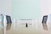 Magnetic Wall-Mounted Glass Board, 48" x 36", White Surface, Silver Aluminum Frame