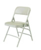 1300 Series Premium Vinyl Upholstered Triple Brace Double Hinge Folding Chair, Supports 500 Lb, Gray Seat/Back/Base, 4/Carton