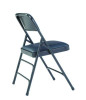 1300 Series Premium Vinyl Upholstered Triple Brace Double Hinge Folding Chair, Supports 500 Lb, Blue Seat/Back/Base, 4/Carton