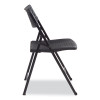 Airflex Series Premium Poly Folding Chair, Supports Up To 1,000 Lb, 17.25" Seat Height, Black, 4/Carton