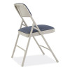 2200 Series Fabric Dual-Hinge Premium Folding Chair, Supports Up To 500 Lb, Blue Seat, Blue Back, Gray Base, 4/Carton