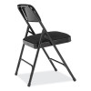 2200 Series Fabric Dual-Hinge Folding Chair, Supports 500 Lb, Midnight Black Seat/Back, Black Base, 4/Carton
