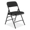 2300 Series Fabric Upholstered Triple Brace Premium Folding Chair, Supports Up To 500 Lb, Midnight Black, 4/Carton