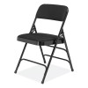 2300 Series Fabric Upholstered Triple Brace Premium Folding Chair, Supports Up To 500 Lb, Midnight Black, 4/Carton