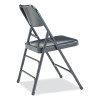 300 Series Deluxe All-Steel Triple Brace Folding Chair, Supports Up To 480 Lb, 17.25" Seat Height, Blue, 4/Carton