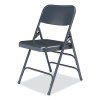300 Series Deluxe All-Steel Triple Brace Folding Chair, Supports Up To 480 Lb, 17.25" Seat Height, Blue, 4/Carton