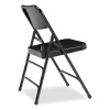 300 Series Deluxe All-Steel Triple Brace Folding Chair, Supports Up To 480 Lb, 17.25" Seat Height, Black, 4/Carton