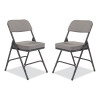 3200 Series Fabric Dual-Hinge Folding Chair, Supports Up To 300 Lb, Charcoal Seat, Charocoal Back, Black Base, 2/Carton