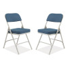 3200 Series Fabric Dual-Hinge Folding Chair, Supports Up To 300 Lb, Regal Blue Seat, Regal Blue Back, Gray Base, 2/Carton