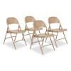 50 Series All-Steel Folding Chair, Supports Up To 500 Lb, 16.75" Seat Height, Beige Seat, Beige Back, Beige Base, 4/Carton