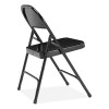 50 Series All-Steel Folding Chair, Supports Up To 500 Lb, 16.75" Seat Height, Black Seat, Black Back, Black Base, 4/Carton
