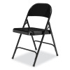 50 Series All-Steel Folding Chair, Supports Up To 500 Lb, 16.75" Seat Height, Black Seat, Black Back, Black Base, 4/Carton