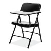 5200 Series Left-Side Tablet-Arm Folding Chair, Supports 480 Lb, 17.25" Seat Height, Black, 2/Carton