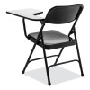 5200 Series Left-Side Tablet-Arm Folding Chair, Supports 480 Lb, 17.25" Seat Height, Black, 2/Carton