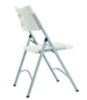 600 Series Heavy Duty Plastic Folding Chair, Supports Up To 500 Lb, 18" Seat Height, Gray Seat/Back/Base, 4/Carton