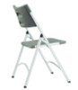 600 Series Heavy Duty Plastic Folding Chair, Supports Up To 500 Lb, 18" Seat Height, Gray Seat/Back, Silver Base, 4/Carton