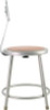 6200 Series Heavy Duty Steel Stool With Backrest, Supports Up To 500 Lb, 18" Seat Height, Brown Seat, Gray Back/Base