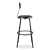 6400 Series Heavy Duty Vinyl Padded Stool With Backrest, Supports 300 Lb, 30" Seat Height, Black Seat/Back/Base