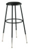 6400 Series Height Adjustable Hd Vinyl Padded Steel Stool, Supports 500 Lb, 30.5" To 38.5" Seat Height, Black Seat/Base