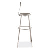 6400 Series Height Adjustable Heavy Duty Padded Stool With Backrest, Supports 300 Up To Lb, 32" To 39" Seat Height, Gray