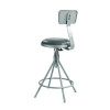 6500 Series Height Adj Heavy Duty Vinyl Swivel Stool With Backrest, Supports Up To 500 Lb, 24" To 30" Seat Height, Gray