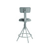 6500 Series Height Adj Heavy Duty Vinyl Swivel Stool With Backrest, Supports Up To 500 Lb, 24" To 30" Seat Height, Gray