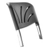 Backrest For Nps 6600 Series Elephant Z-Stools, 16.25 x 4.5 x 19, Plastic/Steel, Black