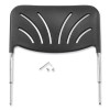 Backrest For Nps 6600 Series Elephant Z-Stools, 16.25 x 4.5 x 19, Plastic/Steel, Black