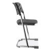 6600 Series Elephant Z-Stool With Backrest, Supports Up To 500 Lb, 18" Seat Height, Black Seat, Black Back, Chrome Frame