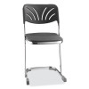 6600 Series Elephant Z-Stool With Backrest, Supports Up To 500 Lb, 18" Seat Height, Black Seat, Black Back, Chrome Frame