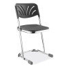 6600 Series Elephant Z-Stool With Backrest, Supports Up To 500 Lb, 18" Seat Height, Black Seat, Black Back, Chrome Frame