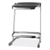6600 Series Elephant Z-Stool, Backless, Supports Up To 500 Lb, 22" Seat Height, Black Seat, Chrome Frame